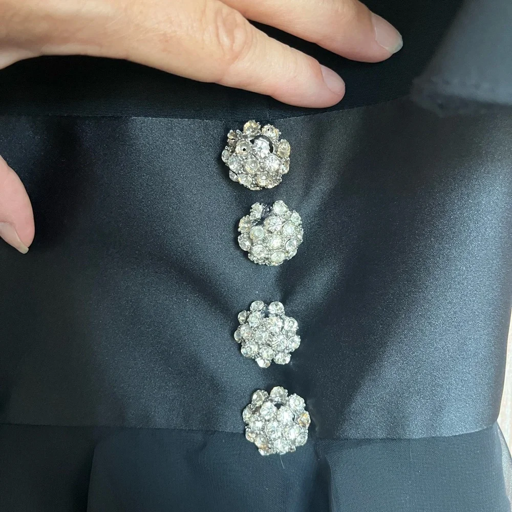 Marlene’s Golden Hanger Vintage Midi Shift Dress Evening Black Size 14 - Picture 7 of 9